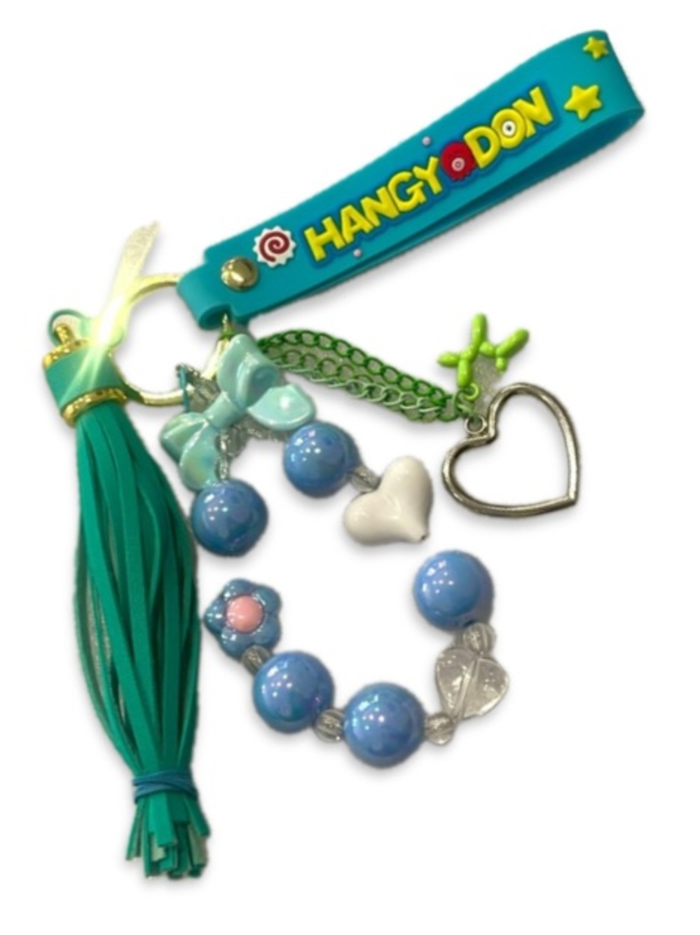 Sanrio Hangyodon Beaded Charm Keychain Hello Kitty Friend Kawaii